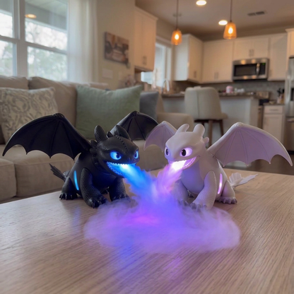 Foto cuadrada de los dos dragones con las colas ajustadas a la referencia